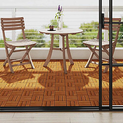 vidaXL Carreaux Terrasse 30x30 Acacia