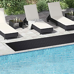 vidaXL Tapis antidérapant 5x1m - Caoutchouc à nervure Tapis en caoutchouc - Antidérapant - Facile à nettoyer - Noir