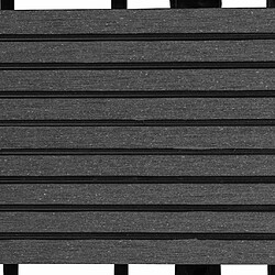 Vidaxl Carreaux de terrasse WPC 30x30 cm 1m² - Gris pas cher