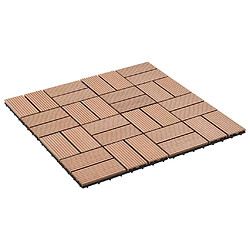 vidaXL Carreau Terrasse WPC 30x30 Marron
