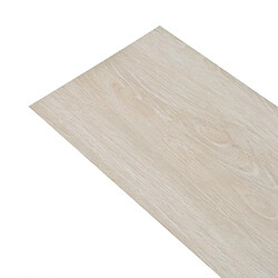 Avis vidaXL Planches de plancher PVC autoadhésives - Blanc chêne