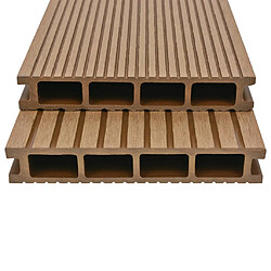 vidaXL - Panneaux de terrasse creux 2,2 m - Teck