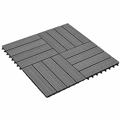 vidaXL Carreaux de terrasse 30 x 30 cm - Gris