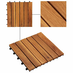 Acheter vidaXL - Tuiles de terrasse 30x30 cm - Acacia