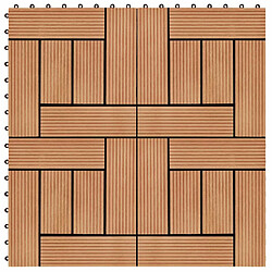 Acheter vidaXL Carreau de terrasse WPC 1 m² - Teck