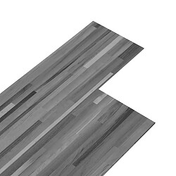 vidaXL Planches de plancher autoadhésif 2,51 m² Gris rayé