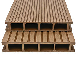 vidaXL - Panneaux de terrasse creux 4 m - Teck