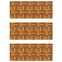 vidaXL Kit de tuiles de plancher en acacia
