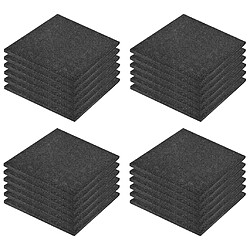 vidaXL Carreaux protection antichoc caoutchouc 24pcs noir