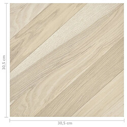 VidaXL Dalles de Plancher PVC - 5,11 m² Beige pas cher