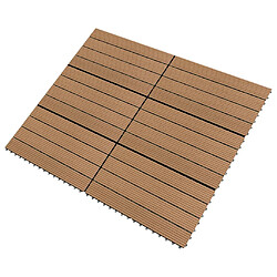 vidaXL Carreaux de terrasse WPC - Marron 1,08 mÂ²