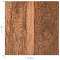 vidaXL Dalles de plancher PVC autoadhésif 1,86 m² - Marron pas cher