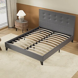 November sleep Lit sommier 2 places - Gris