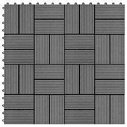 Acheter Vidaxl Carreaux de terrasse WPC 30x30 cm 1m² - Gris