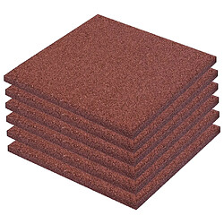 vidaXL Carreaux de protection antichoc 6pcs Rouge