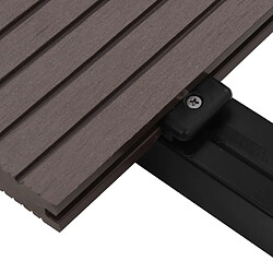VidaXL Panneaux de Terrasse WPC - 16 m² Marron Foncé pas cher