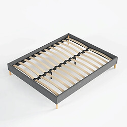 November Sleep Sommier Tissu Gris