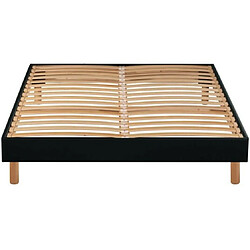 Mérinos Sommier à lattes 2 places - Anthracite