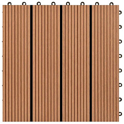 Avis vidaXL Carreaux de terrasse 2m² - WPC Marron