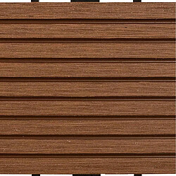 vidaXL Carreaux de terrasse 2m² - WPC Marron pas cher