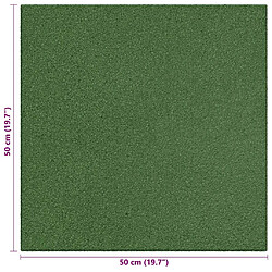 vidaXL Carreaux antichoc 6 pcs - Caoutchouc Vert pas cher