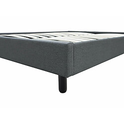 Habitat Et Jardin Sommier Andy en tissu - 160 x 200 cm - Gris anthracite pas cher