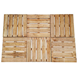vidaXL Dalles de terrasse 6 pcs 50x50 cm bois marron