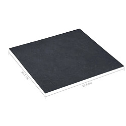 vidaXL Dalles de plancher autoadhésives - Marbre noir pas cher