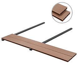 vidaXL - Panneaux de terrasse WPC 4 m - Marron