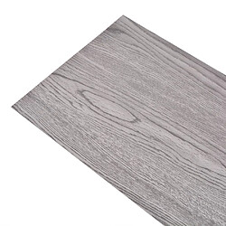 vidaXL Planches plancher PVC non adhésif 5,26m² 2mm gris foncé