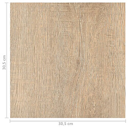 VidaXL Dalles de Plancher PVC - 1,86 m² Marron pas cher