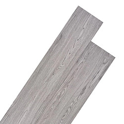 vidaXL Planches plancher PVC non adhésif 5,26m² 2mm gris foncé