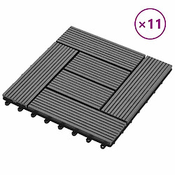 vidaXL Carreaux Terrasse 30x30 Gris WPC