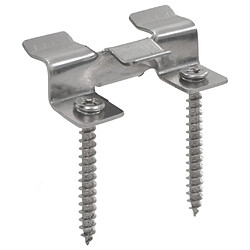 vidaXL Clips de fixation de terrasse - Inox