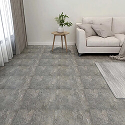 vidaXL Dalles de plancher PVC autoadhésif 5,11 m² - Gris