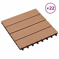 vidaXL Carreaux de terrasse 2 m² - Teck WPC