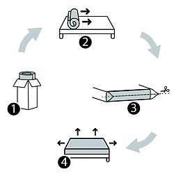 Luxury literie Sommier tapissier 2 places - Beige pas cher