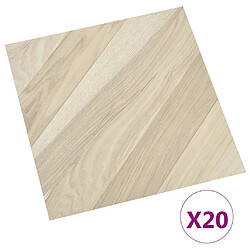 vidaXL Planches de plancher autoadhésives - Beige rayé