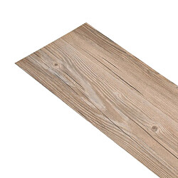 vidaXL Planches PVC 5,26 m² - Marron chêne