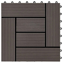 Avis vidaXL Carreaux de terrasse 30 x 30 cm - Marron foncé
