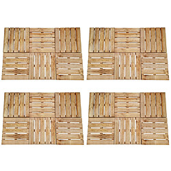 vidaXL Dalles de terrasse 24 pcs Bois Marron