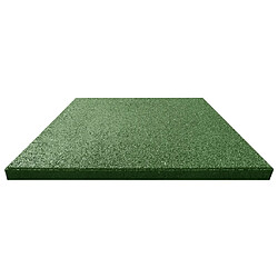 Avis vidaXL Carreaux antichoc 6 pcs - Caoutchouc Vert