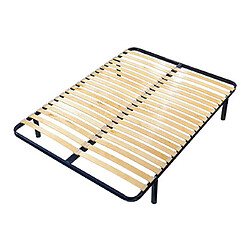 Mes Sommier cadre à lattes - Noir