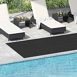 vidaXL Tapis caoutchouc 1,5x4 m - Noir Tapis caoutchouc antidérapant - 1,5x4 m - Résistant à l'usure - Noir