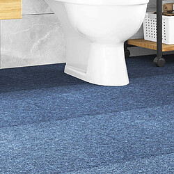 vidaXL - Dalles de tapis de sol - Bleu Carreaux de sol polypropylène antistatiques - 20 pcs, 5 m² - Antidérapantes - Ignifuges