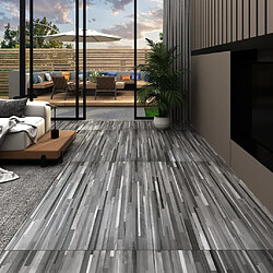 vidaXL Planches de plancher autoadhésif 2,51 m² Gris rayé