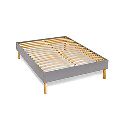 Mes Sommier cadre à lattes - Gris
