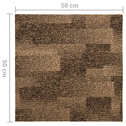 vidaXL Carreaux de tapis de sol - Marron pas cher