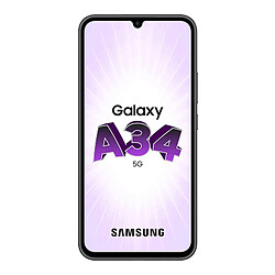 Samsung Galaxy A34 5G - Graphite Smartphone - Écran 6,6" - Dimensity 1080 - RAM 6GB - Triple caméra 48MP - 5G