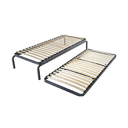 Mes Sommier gigogne métal - Gris foncé